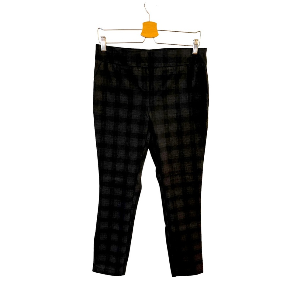 Hilary Bradley stretchy black plaid pants M.